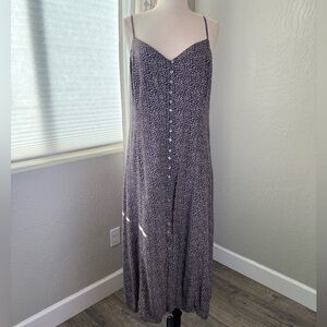Lucky Brand Gray/Pink Floral Maxi Dress